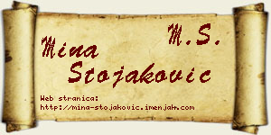 Mina Stojaković vizit kartica